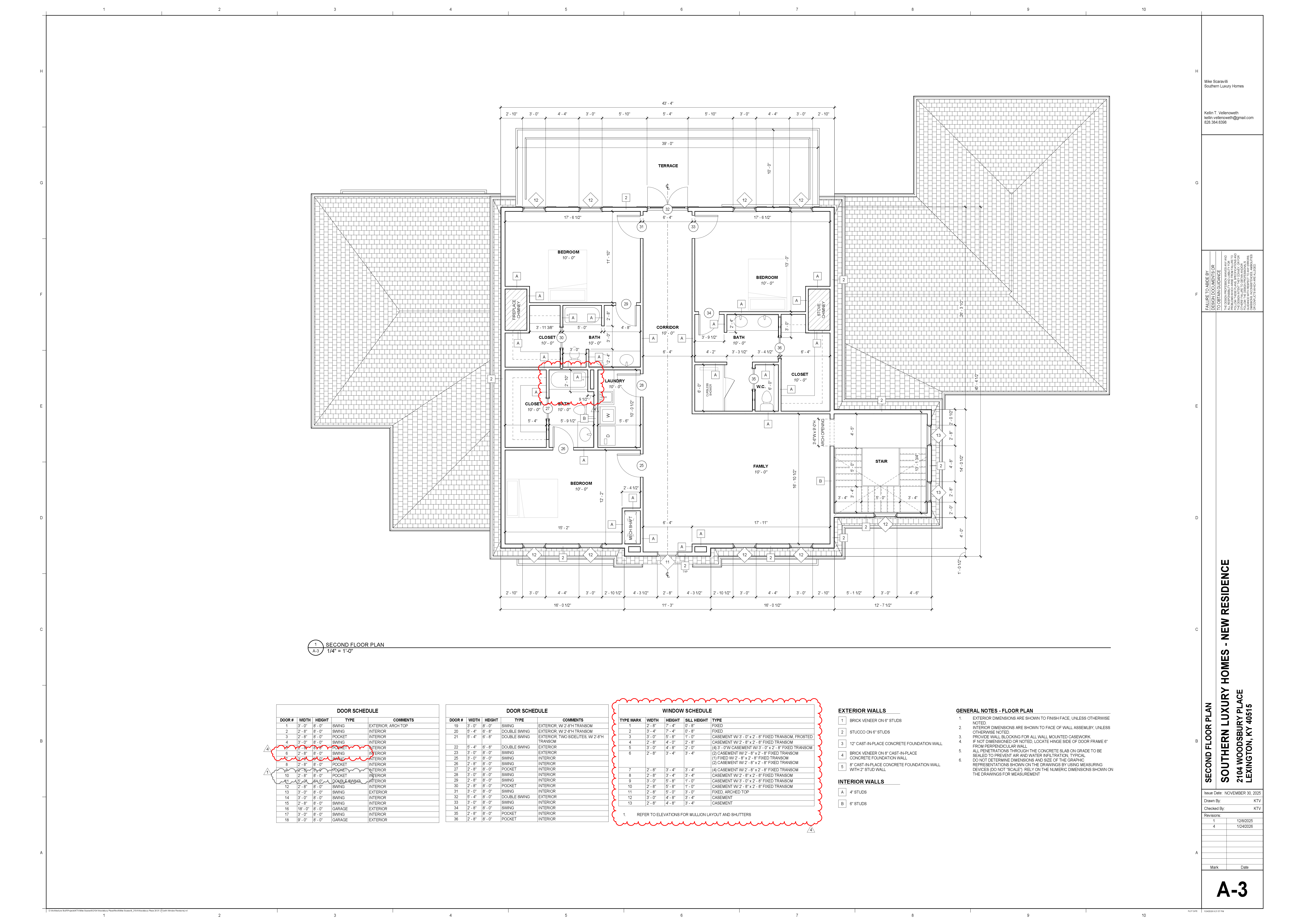 Second floor plan for 2104 Woodsbury Place in Lexington, Kentucky