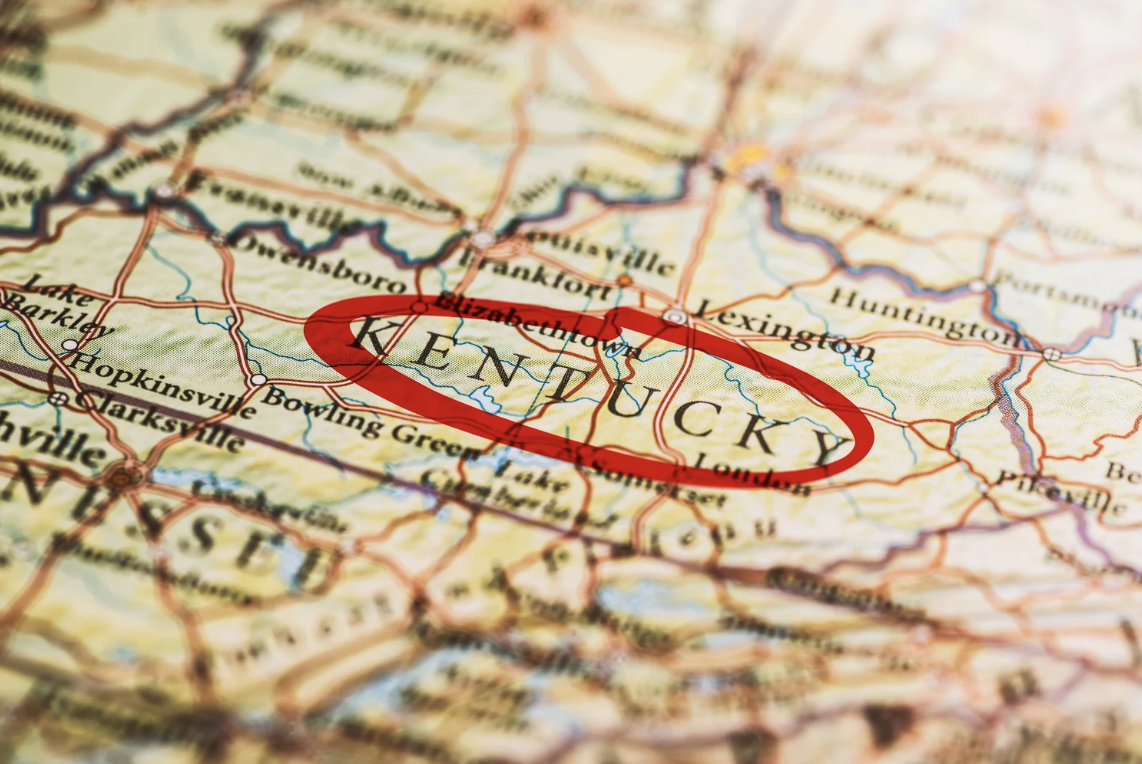 Cassity Farm location map in Central Kentucky, across from Southland Christian Church