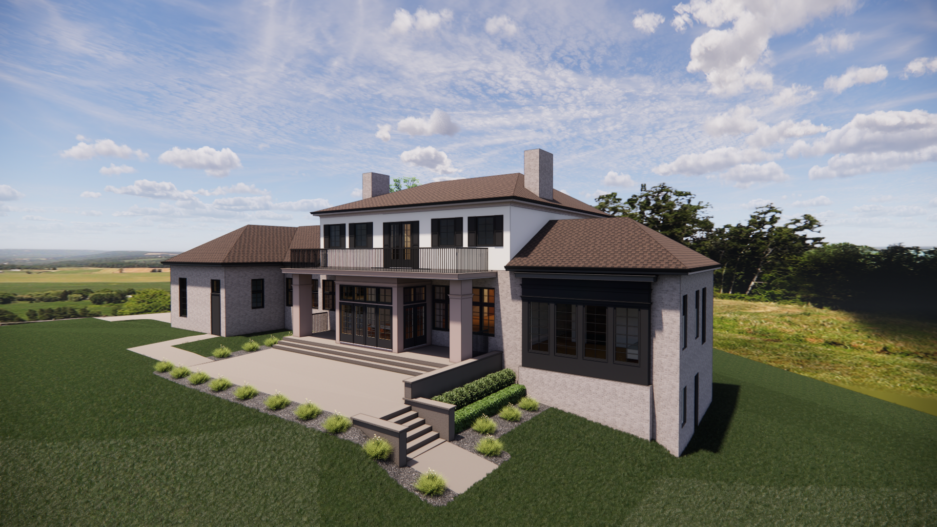 Rear exterior rendering of 2104 Woodsbury Place in Lexington, Kentucky