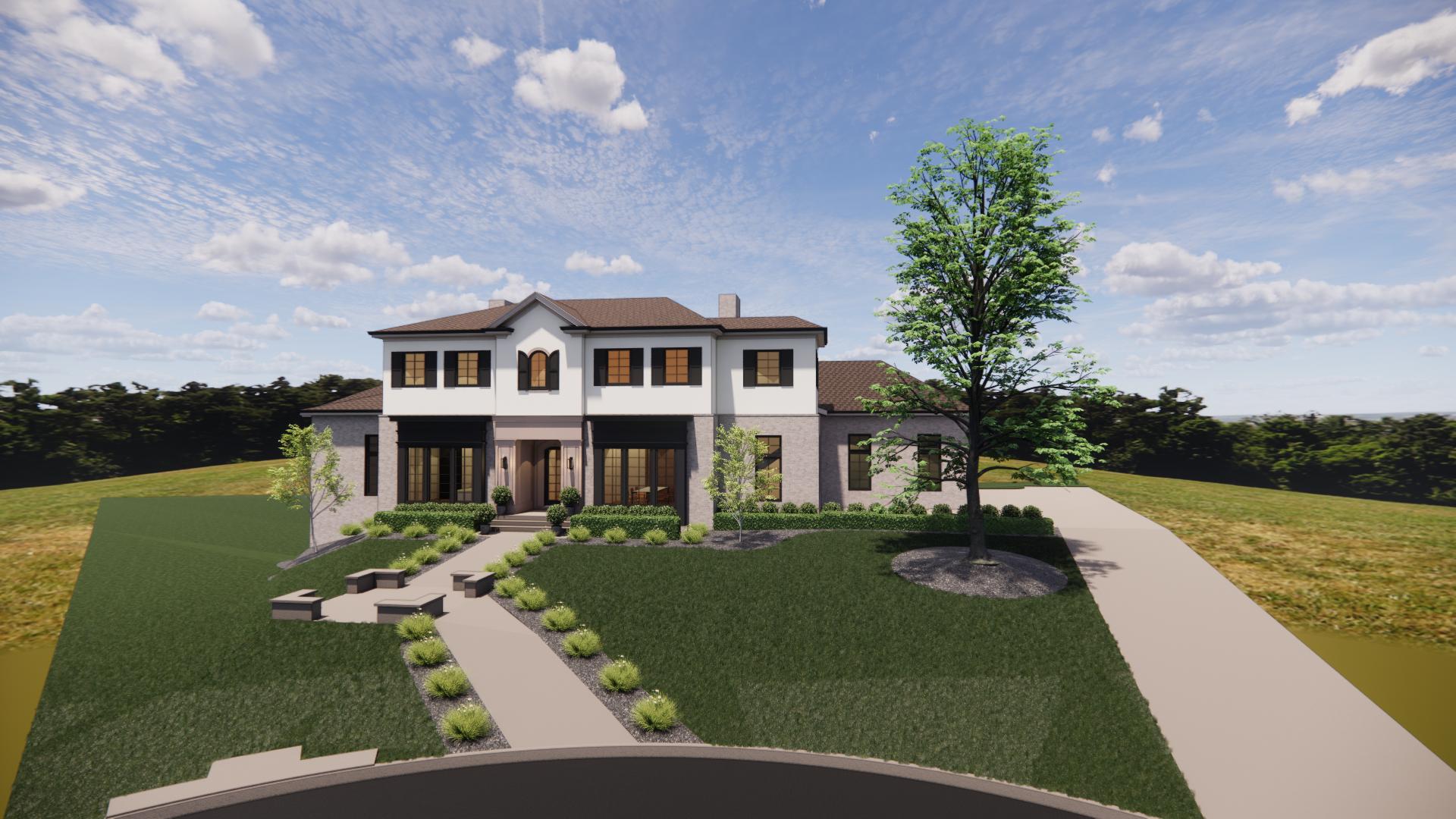 Front exterior rendering of 2104 Woodsbury Place in Lexington, Kentucky